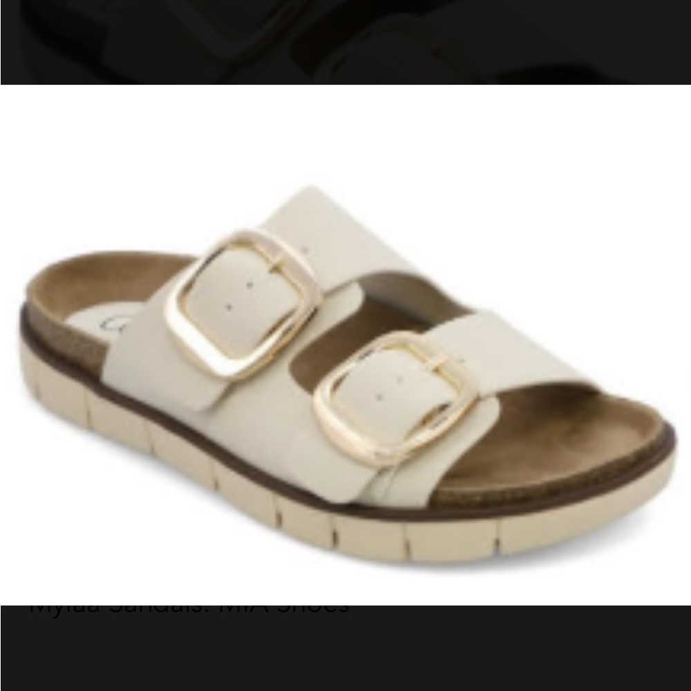 MIA Women's Sandals with Gold Buckles